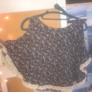 open back cold shoulder top